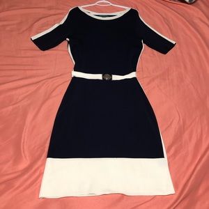 Ralph Lauren Navy Blue Midi Sweater Dress